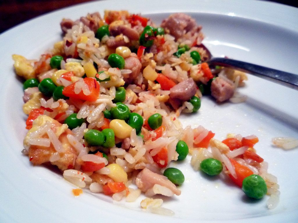 Riz sauté au poulet
